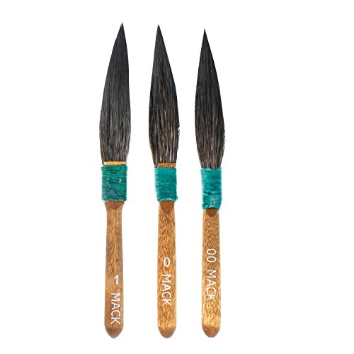 MACK 30 SERIES Squirrel Hair DAGGER STRIPER PINSTRIPING BRUSHES: SET OF 3 BRUSHES