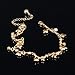 Fate Love Heart Shape Pendant Twisted Rope Chain Anklet 18k Gold Plated Foot Chain, 8