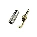 DCFun Headphone Repair Replacement, Stereo 3.5mm Jack Male Plug 3-Pole Solder Adapter, Copper Plated Metal Housing Plug 4-Pack