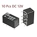 uxcell 10Pcs DC 12V Coil DPDT 2NO+2NC 8P Power Electromagnetic Relay DIN Rail/PCB Mounted 125VAC 1A /30VDC 2A