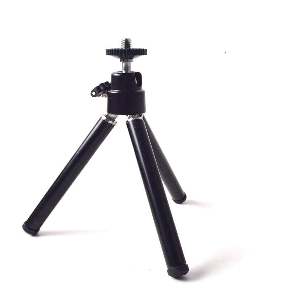 Pocket Mini Tripod 6.6-18.4 cm, 360° Ball Head, 1/4″ Screw Desk Stand for Mini Projector, Mirrorless Camera, Webcam, LED Light, GoPro