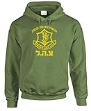 IDF ISRAELI DEFENSE FORCE - israel middle east Pullover Hoodie, 2XL, Army