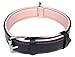 Soft Touch Collars Padded Dog Collar Leather, Black with Pink Padding, Size Large, Great for Female Dogs, 1.5