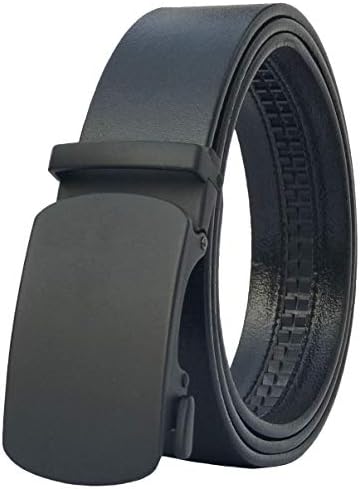 Men's Belt,West Leathers Slide Ratchet Belt for Men with Top Grain Leather,Trim to Fit