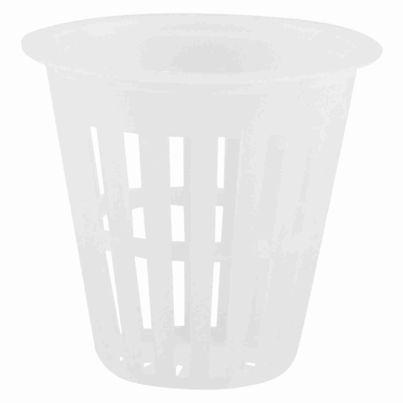 10pcs/Set Plant Cups Pots Plastic Garden Net Nursery Bucket Basket for Hydroponics Garden Balcony Planting(White)