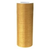 Homeford Firefly Imports Organza Spool Roll, 6-Inch, 25 Yards, Gold,