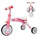 2 in 1 Kids Tricycles for 2 3 4 Years Old and Up Boys Girls Tricycle Kids Trike Toddler Tricycles for 2-4 Years Old Kids Toddler Bike Trike 3 Wheels Folding Tricycle Kids Walking Tricycle Walk Trike