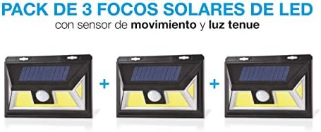 Solar light outdoor, Spotlight led with sensor for wall, light white very intense, 56 leds
