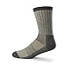 Merino Wool Crew Hiking Sock - Moisture Wicking Sock - Cushioned Sock - Gray Heather - Large