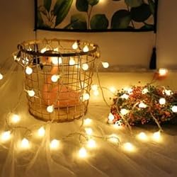 GHUSTAR Battery Operated LED Globe String