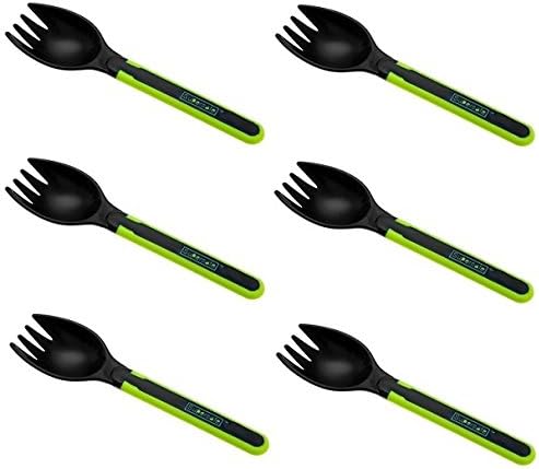 Supersafe TM Spork - Soft Feel Head.Ideal for Camping/Hiking/Outdoor Activities/Travel (Spork 6 Pack)