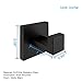 Velimax Stainless Steel Towel Hook Black for Bathroom Robe Hook Squared Single Hook Wall Mounted Coat Hook Matte Black