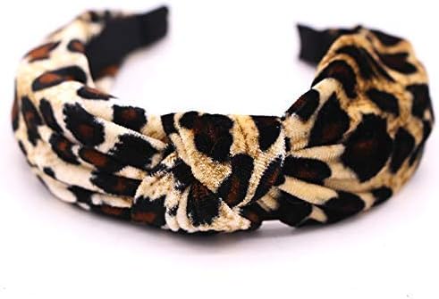 Women Cross Twisted Leopard Headband and Wide Hairband clip Style Hoop Hair Accessories For Lady (1 Pc)