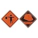 Blue Panda 16-Pack Under Construction Zone Sign Cutouts for Kids Birthday Party Supplies, Assorted, 12 x 12 Inches