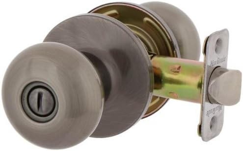 MaxGrade 200WAT15A Watson Privacy Bed/Bath Door Knob Lockset, Antique Nickel