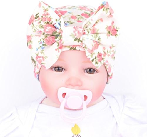 Sunward(TM) Newborn Baby Flower Bowknot Hospital Hat (1515cm/, Beige)