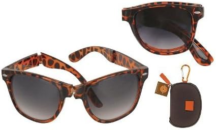 JetSetter Foldable Sunglasses with Designer Case, Tortoise Shell