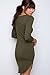 DREAGAL Women's 3/4 Sleeve Irregular Hem Shirt Dress