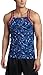 2(x)ist Men's Camo Square Cut Tank,Navy,Medium