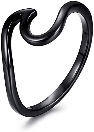 925 Sterling Silver Wave Cut Golden Girl Ring,Designed for Women to Design Home Casual Wear (Silver, 7)