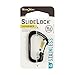 Locking Carabiner Clip, Black, 1-3/32 in