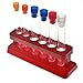 BCP Set of 6 Assorted Color Plastic Test Tube Set with Caps and Rack Scientific Experiment Toys for Children