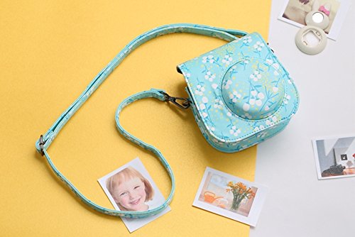Katia Camera Case Bag for Fujifilm Instax Mini 9 Camera, also for Fujifilm Instax Mini 8 Instant Film Camera, with Accessories Pocket and Strap - Mint A