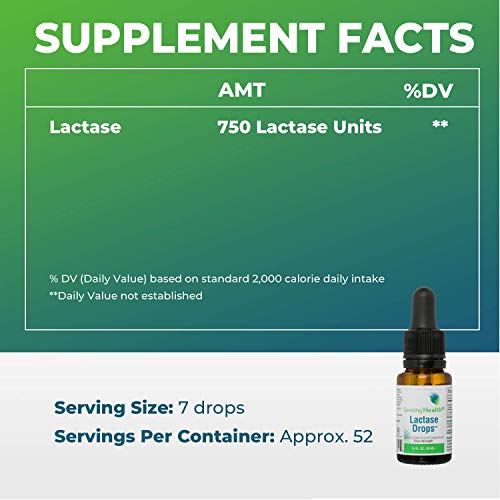 Seeking Health Lactase Drops, Supports Lactose and Dairy Digestion, for LactoseIntolerant