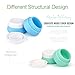 Soft Silicone Cosmetic Containers Cream Jar with Sealed Lid, 3 Pieces(20ml)+1 Pieces(10ml) - Food Grade Silicone - BPA Free - Great for Travel, Home and Outdoor (Blue & Yellow & Green & Green)