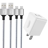 Wall Charger, Canyso 2.1A Dual Port USB Wall Charger Universal Power Adapter with 2-Pack 6ft Micro USB Cable Android Charger Cord for Samsung Galaxy S6/S7/Edge, Huawei,LG, HTC, Moto and More