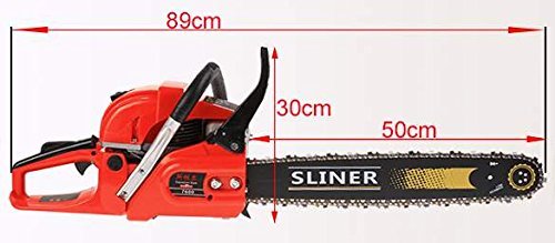 Fashine 58CC 20" Petrol Chainsaw 3.4 HP Gas Powered Woodcutting Saw w/2 Stroke 23pc Tool Kit Carry Bag