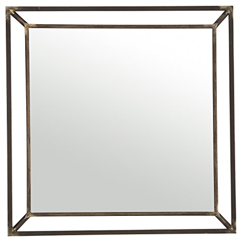 Amazon Brand Rivet Beveled Metal Mirror, 24"H, Iron Finish LAVORIST