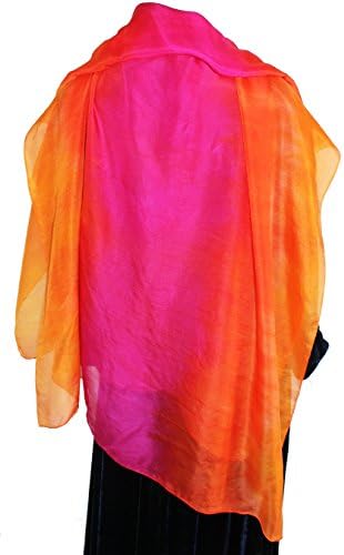 Nahari Silks 100% Silk Chiffon, Lipstick, 55" Sq