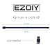 EZDIY-FAB PSU Cable Extension kit Sleeved Cable Custom Power Supply Sleeved Extension 16 AWG 24-PIN 8-PIN 6-PIN 4+4-PIN with Combs- Black/Blue/Grey