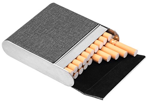 Ultrathin Design Pocket Carrying Cigarette Box Case for Hold 20 Regular Size(Black) - Thumbnail 3