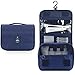 Mossio Hanging Toiletry Bag - Large Cosmetic Makeup Travel Organizer for Men & Women with Sturdy Hook (Dark Blue)