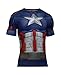 Under Armour Captain America Alter Ego Compression T-Shirt - XX Large - Blue