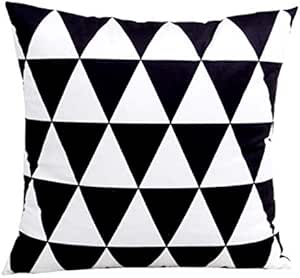 DHLZ Funda de Almohada Decorativa de Forma Cuadrada Funda geométrica de