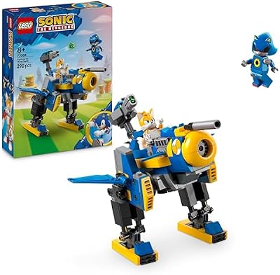 Sonic The Hedgehog Ciclón vs. Metal Sonic, Meca Robótico de Juguete con 2 Personajes de la Saga de Videojuegos Inc. Tails, Regalo Gamer para Niños y Niñas de 8 Años o Más 77002