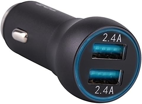 TPF Car Charger 24W 4.8A Dual Smart USB Port Rapid Car Chargers for iPhone 7 6S Plus 6 5SE 5S 5 5C 4S Samsung Galaxy S7 S6 Edge Note 7 5 4 S5 Tab S LG G5 G4 HTC Nexus 5X 6P iPads Pro and More (Black)