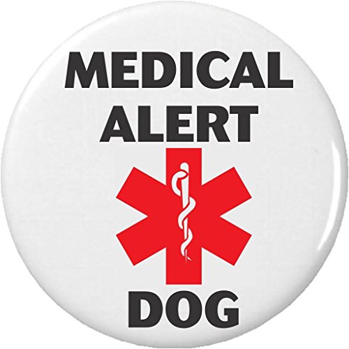 Medical Alert Dog 2.25â€ Large Button Pin Service Assistance Disability Animal