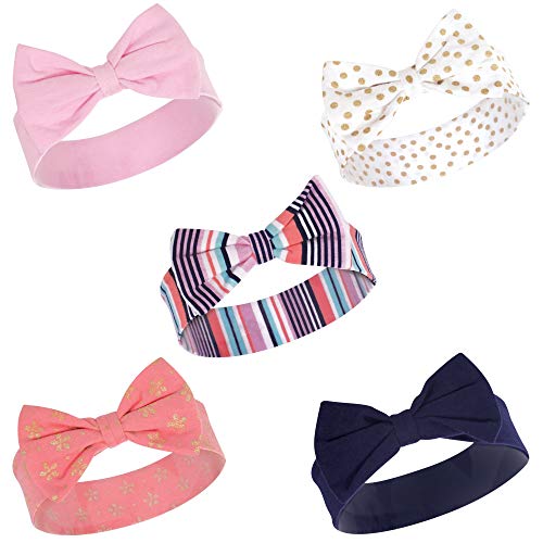 Little Treasure Baby Girl Cotton Headbands, Sparkle Stripe, One Size