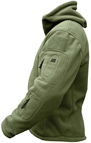TACVASEN Herren Fleecejacke Military Outdoor Winddichte Jacke mit Kapuze – Bild 4