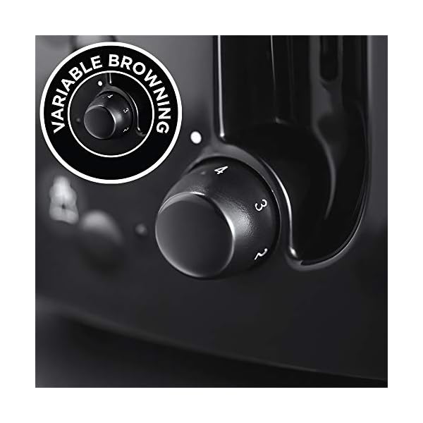 Russell Hobbs 21651 Textures 4-Slice Toaster 21651-Black, Plastic, Black