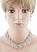 Accessoriesforever Women Bridal Wedding Prom Fashion Jewelry Set Rhinestone Pearl Leaf White