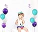 K KUMEED 12 Inch Unicorn Balloons White Purple Dark Purple Blue Assorted Latex Balloons for Birthday decorations Baby Shower Party Supplies (100 Pcs)