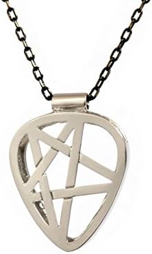 [PICKRING] Guitar Pick Holder Pendant Necklace Standard Size (Star/Silver)