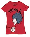 Dr. Seuss Thing 1 or 2 Heather Red Juniors T-shirt
