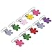 10Pcs Mini Plum Shape Suspender Pacifier Braces Clip Holder for Baby Decorative Metal Pacifier Clip Holder Multi-Color