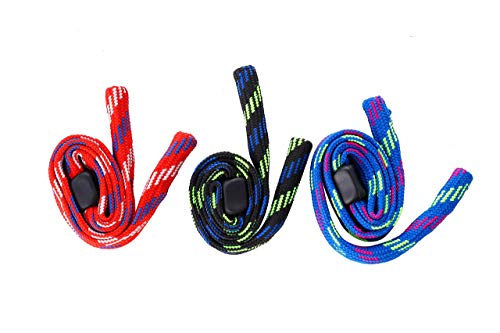 Prospek Sports Glasses Straps, Universal Eyewear Retainer Holder Chain, Adjustable Cords for Easy Fit - Set of 3, Slide Through